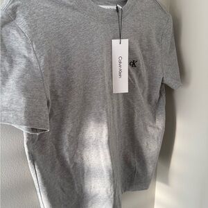 Calvin Klein Light Gray cK Embroidered Tee